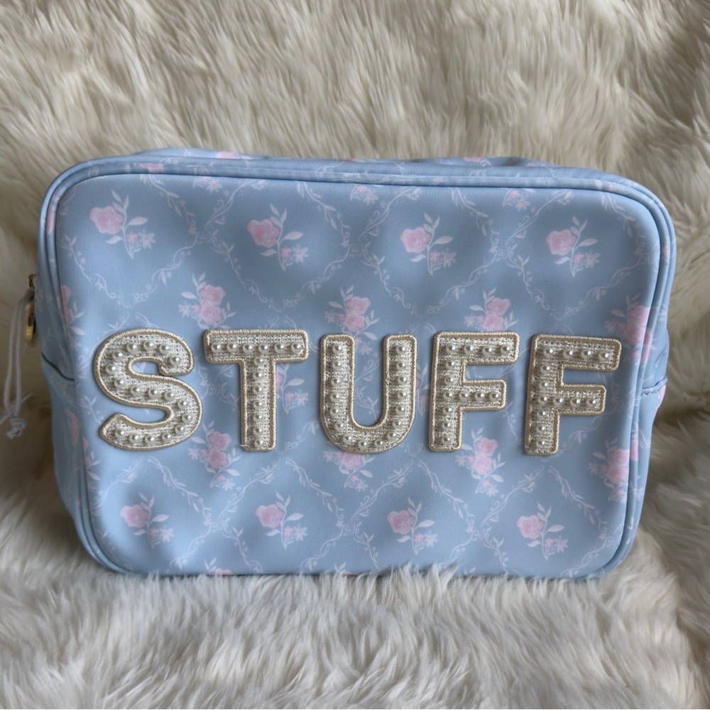 Stoney Clover Lane High Tea Printed Large Pouch in Earl Grey